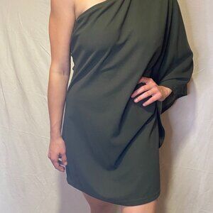 Jhsnjnr Women's Batwing One Shoulder Dress - Summer Club Cocktail - Size M